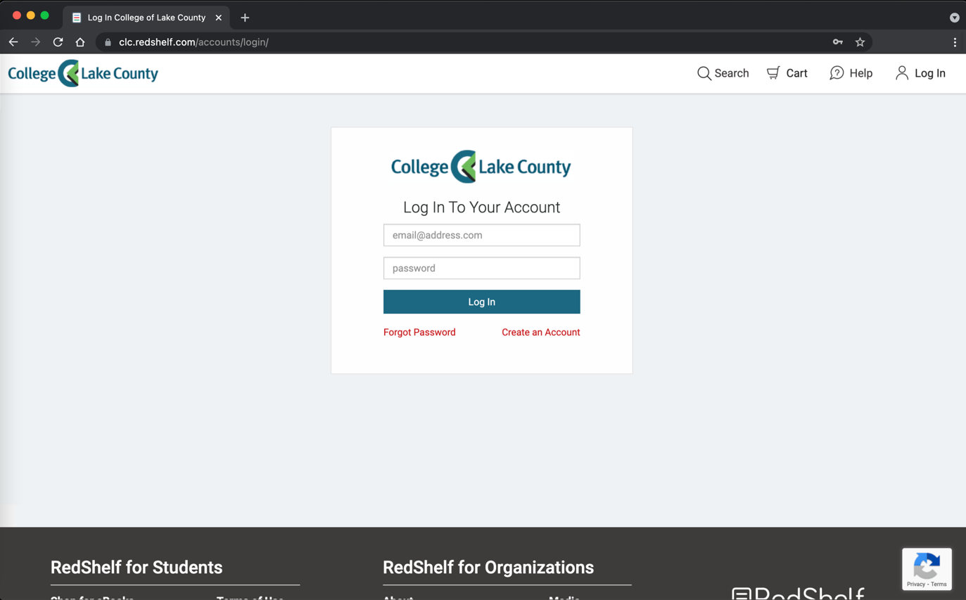 RedShelf Login